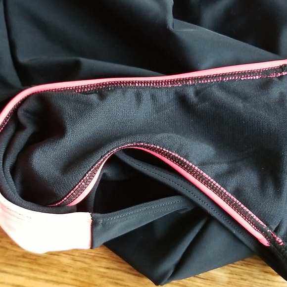 (XL) Bright Coral One Piece Swimsuit Beach Summer Swim Color Block Performance - Picture 7 of 8